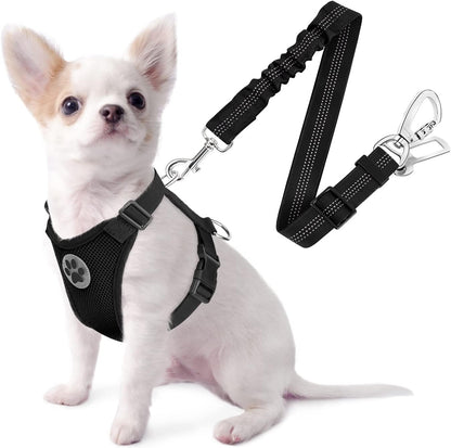 SlowTon Dog Seat Belt Harness for Car, Dog Car Harness Adjustable Mesh Breathable & Dog Seatbelt