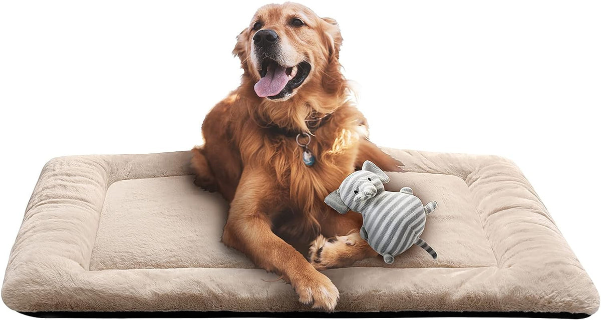 Dog Beds Crate Pad for Large Dogs Ultra Soft Dog Crate Bed Washable & Anti-Slip Kennel Pad for Dogs