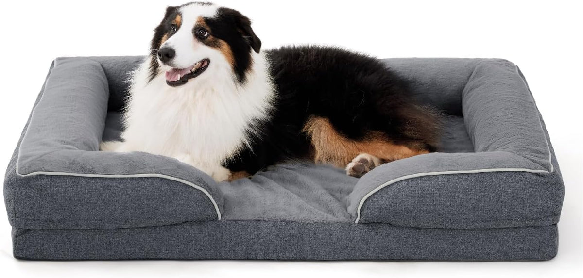 MADE 4 PETS Orthopedic Dog Bed for Extra Large Dogs, Supportive Foam XL Pet Bed Sofa with Washable