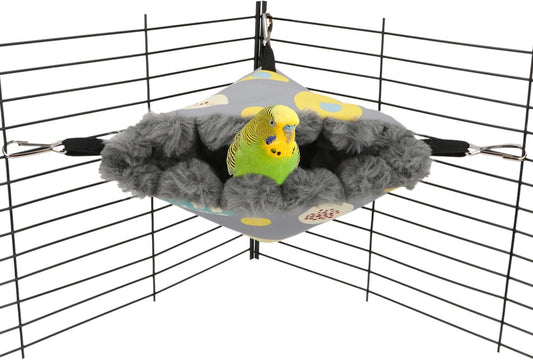 Wontee Bird Nest House Winter Warm Hanging Hammock Bird Bed Snuggle Hut for Parakeets Budgies