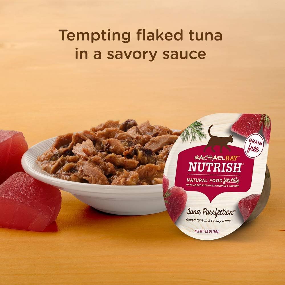 Rachael Ray Nutrish Natural Wet Cat Food, Tuna Purrfection Recipe, 2.8 Ounce Cup (Pack of 12)