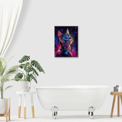 Cat Wall Art Canvas Fantastic Animal Wall Decor Prints Framed Painting Colorful Pictures Gifts