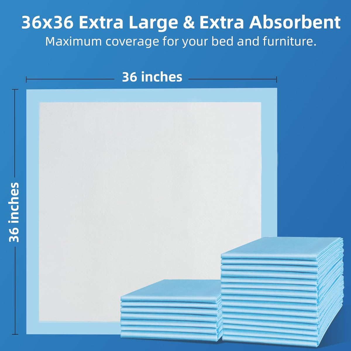 100 Count Extra Large Chucks 36"x36" Thicken Elderly Adults Incontinence Bed Pads Disposable, Heavy