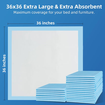 100 Count Extra Large Chucks 36"x36" Thicken Elderly Adults Incontinence Bed Pads Disposable, Heavy
