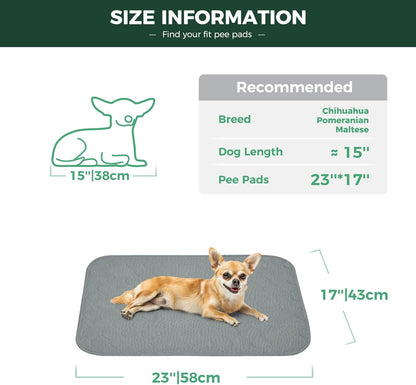 FXW Washable Pee Pads for Dogs, Puppy Pads with Super Absorbent, Specifically Designed for 24inch