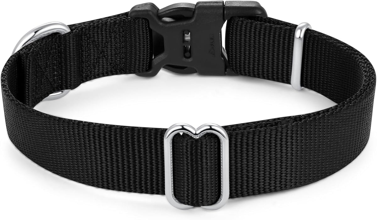 Mikivery Nylon Dog Collar with Quick Release Buckle Soft Adjustable Sturdy for Small Medium Large