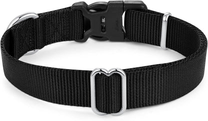 Mikivery Nylon Dog Collar with Quick Release Buckle Soft Adjustable Sturdy for Small Medium Large