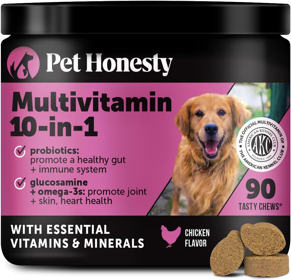 Multivitamin Dog Supplement, Glucosamine Chondroitin for Dogs, Probiotics, Omega Fish Oil, Dog