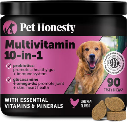 Multivitamin Dog Supplement, Glucosamine Chondroitin for Dogs, Probiotics, Omega Fish Oil, Dog
