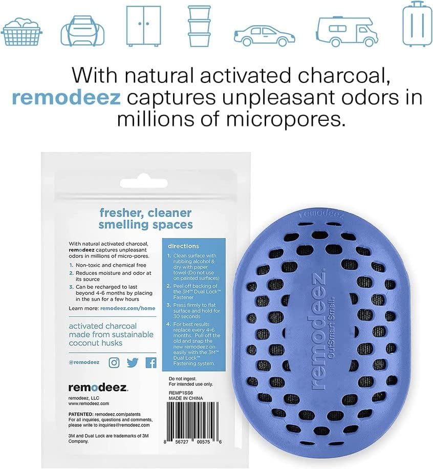 Remodeez Litter Box Deodorizer and Cat Odor Trapper, Made From Natural Renewable Coconut Shell