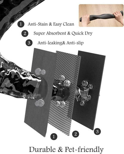 Pet Feeding Mat-Absorbent Dog Mat for Food and Water Bowl-No Stains Quick Dry Dog Water Dispenser