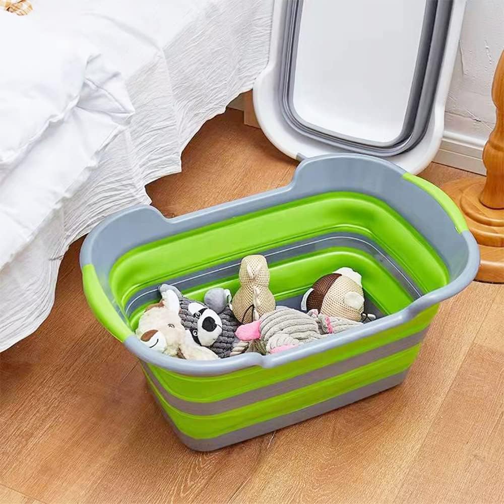Multipurpose Collapsible Pet Bathtub with Drainage Hole for Puppy Small Dogs Cats, Portable Laundry