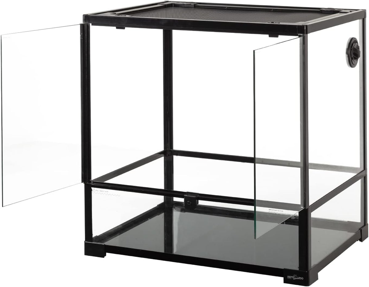 REPTIZOO 45 Gallon Glass Reptile Terrarium 24" x 18" x 24" Knock-Down Reptile Tank with Double