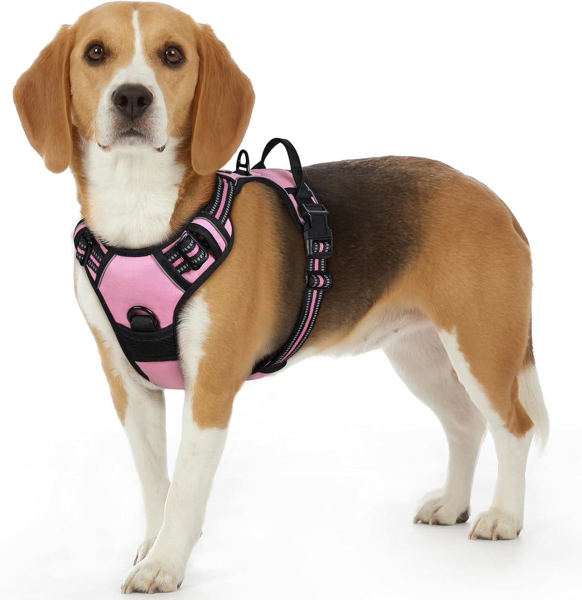 Eagloo Dog Harness Small Sized Dog, No Pull Service Vest with Reflective Strips and Control Handle