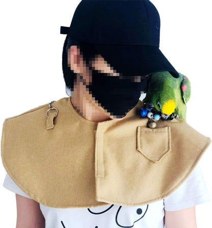 QBLEEV Parrot Anti-Scratch Shoulder Protector Hang Bird Anklet&Toys, Stand Shoulder Cape