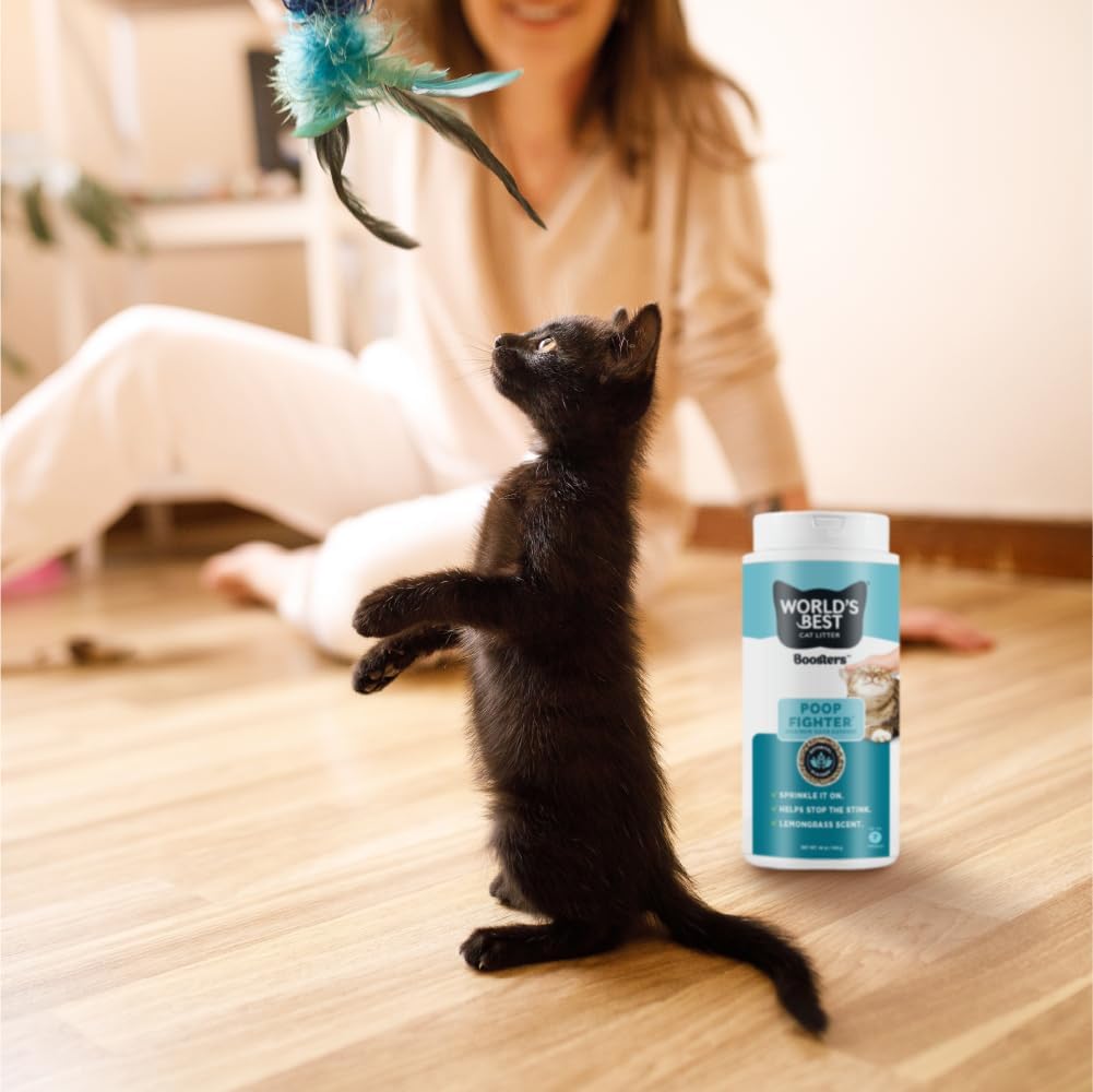 WORLD'S BEST CAT LITTER® Boosters™ Poop Fighter® | Natural and Sustainable Cat Litter Additive |