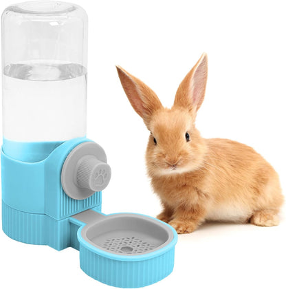 Fhiny Rabbit Water Bottle, 18oz Hanging Guinea Pig Water Bottle No Drip Gravity Bunny Water