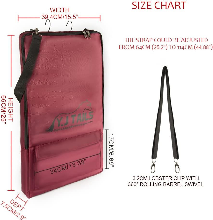 Horse Bridle Bag, Horse Tack Carry Bag with 3 Prong Tack Rack for Halters, Bridle, Harness