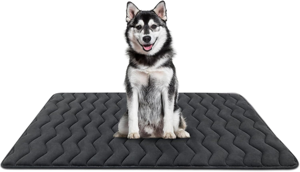 Bubble bear Dog Crate Mat - Upgraded Thick, Ultra Soft, Washable & Anti-Slip Kennel Pad for