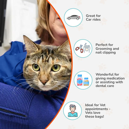 Cozy Comfort Carrier - X-Large Cobalt Blue Cat Carrier Soft for Grooming, Vet Visits, Medication
