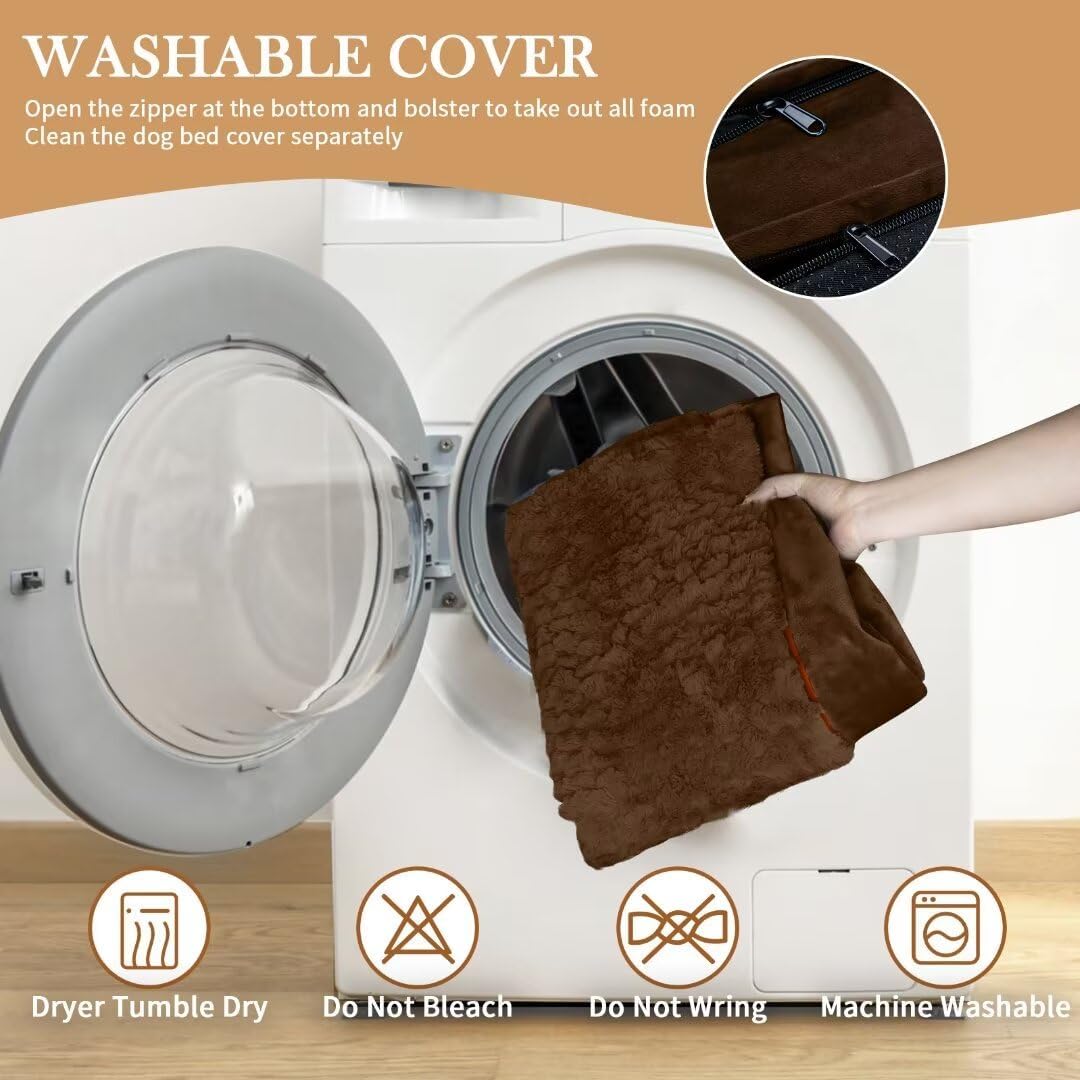 Comfort Expression Orthopedic Jumbo Dog Bed for Extra Large Dogs, Large Breed Waterproof Dog Bed
