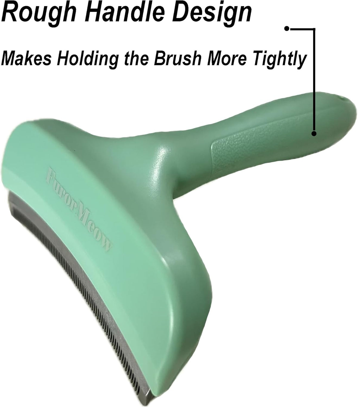 Pet Deshedding Tool with Curve Blade, Cat Grooming Brush, Tight V-shaped Teeth Shedding Comb for