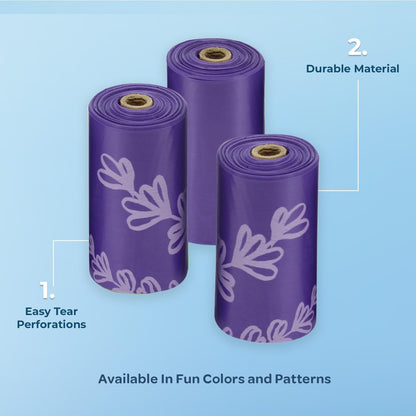 Best Pet Supplies Dog Poop Bags (150 Bags) for Waste Refuse Cleanup, Doggy Roll Replacements for