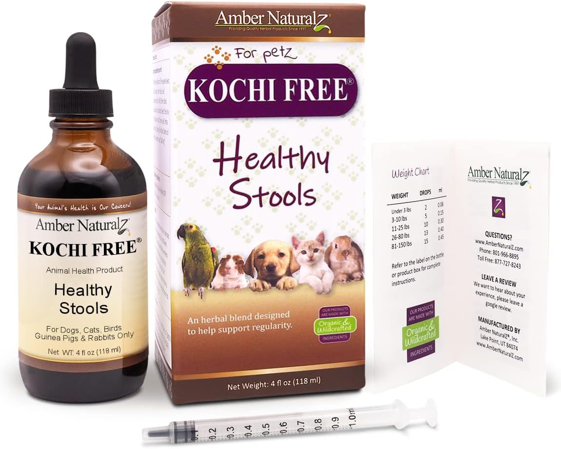 Amber NaturalZ Kochi Free Herbal Supplement for Dogs, Cats, Birds, Rabbits, and Guinea Pigs |