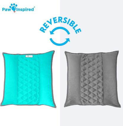 Paw Inspired Snuggle Bunny Bolster Bed for Rabbits, Cats, Dogs and Other Small Pets, Reversible