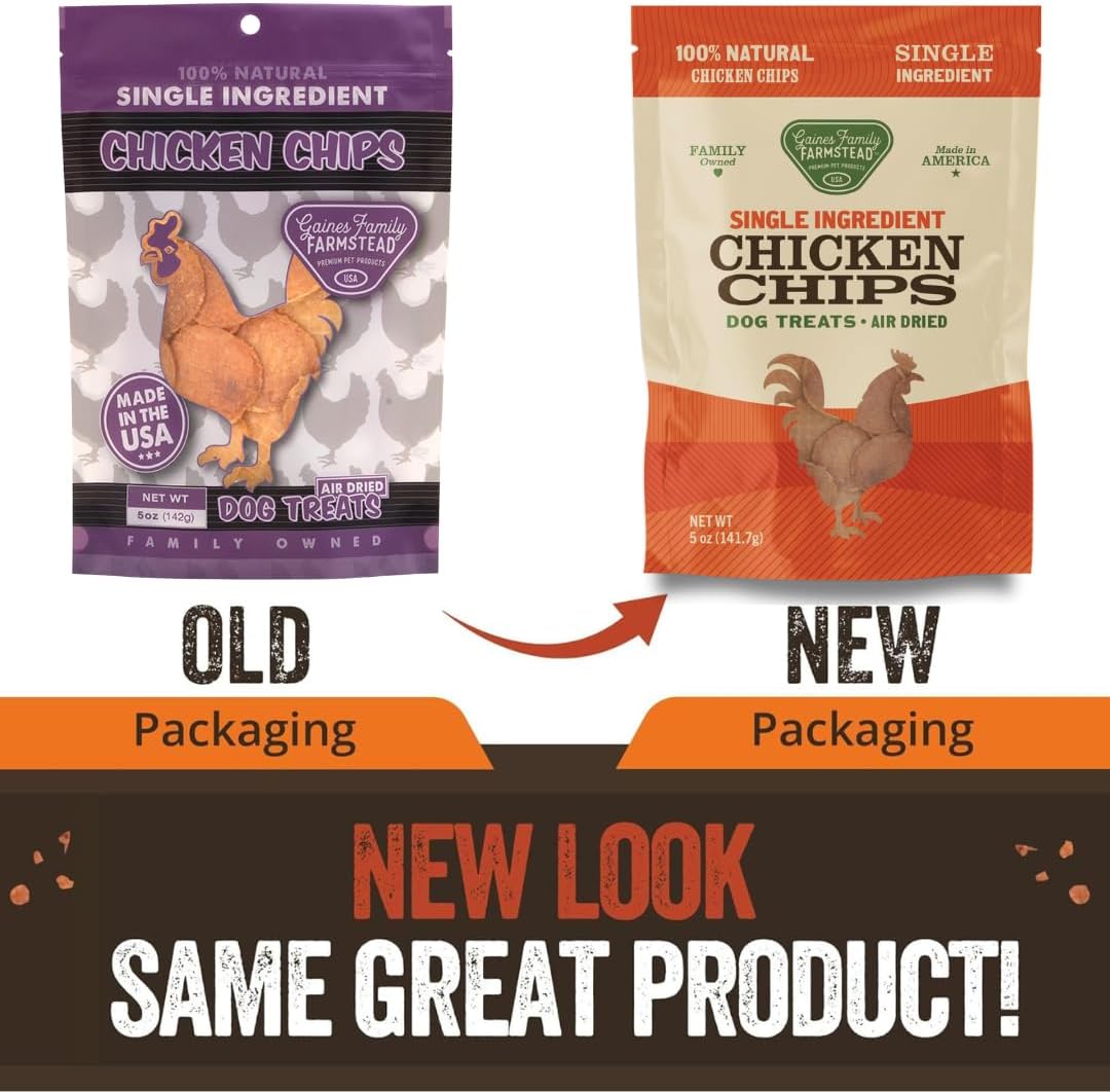 Gaines Family Farmstead Chicken Chips for Dogs – 6 oz Natural, High-Protein Dog Treats