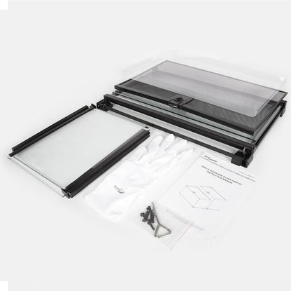 REPTI ZOO Full Glass 15 Gallon Reptile Tank, Medium Reptile Terrarium 24" X 12" X 12" for Gecko