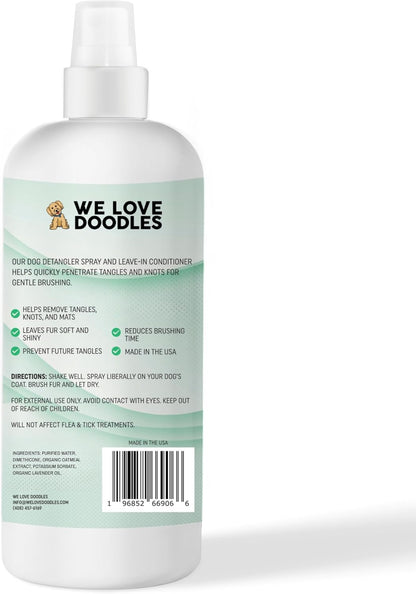 We Love Doodles Dog Detangler Spray - Leave-in Conditioner for Dogs - Dog Detangling Spray