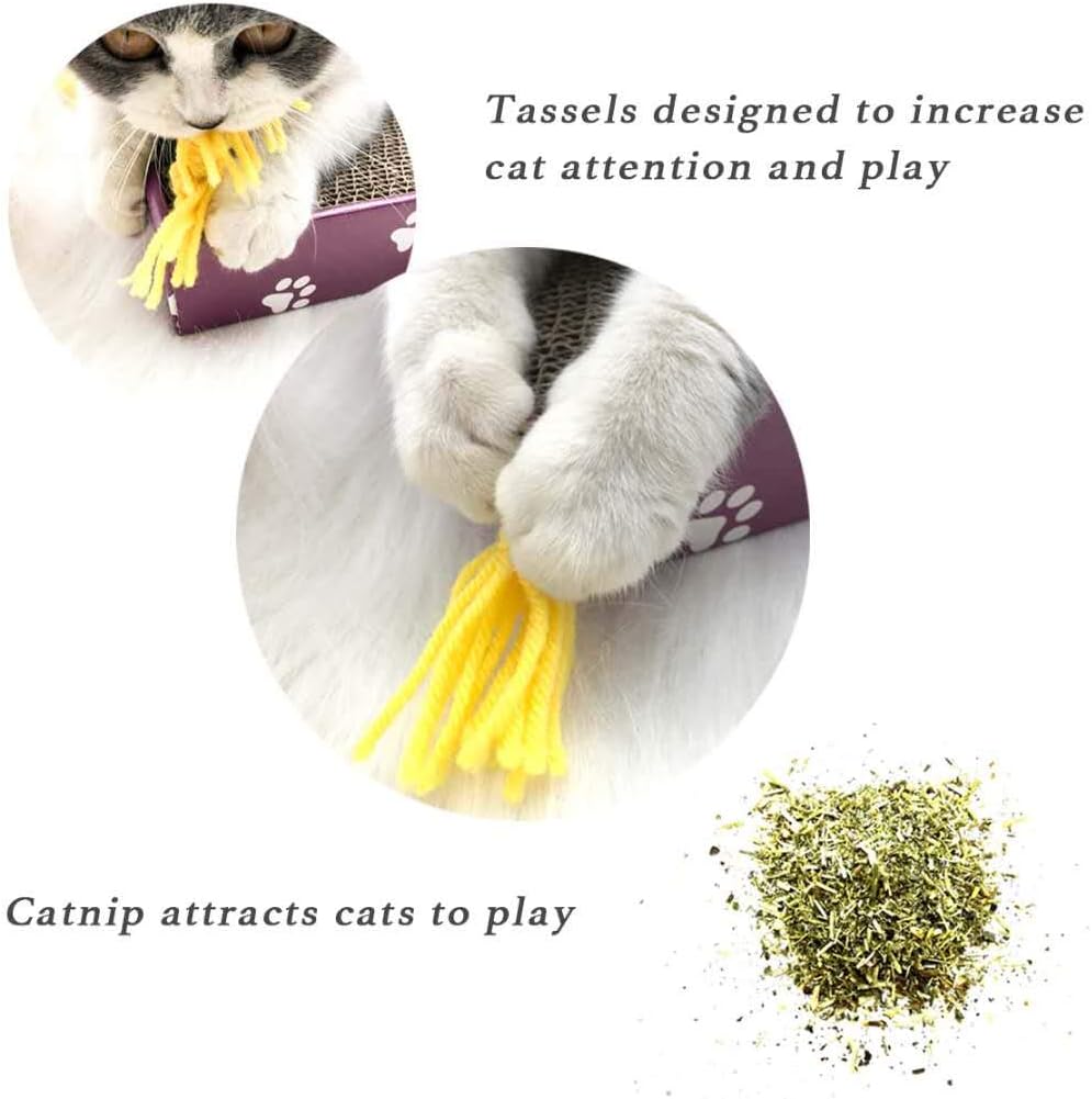 PEEKAB Cat Scratcher Cardboard Wide Scratching Board Reversible Corrugate Cat Scratch Pad with Box
