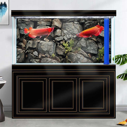 30X18IN Stone Aquarium Background, Rock Fish Tank Background, Natural Rocky Glass Terrarium