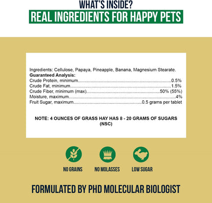 Sherwood Pet Health Snackies for Chinchillas, Rabbits & Guinea Pigs, Grain-Free, Real Fruit, Low