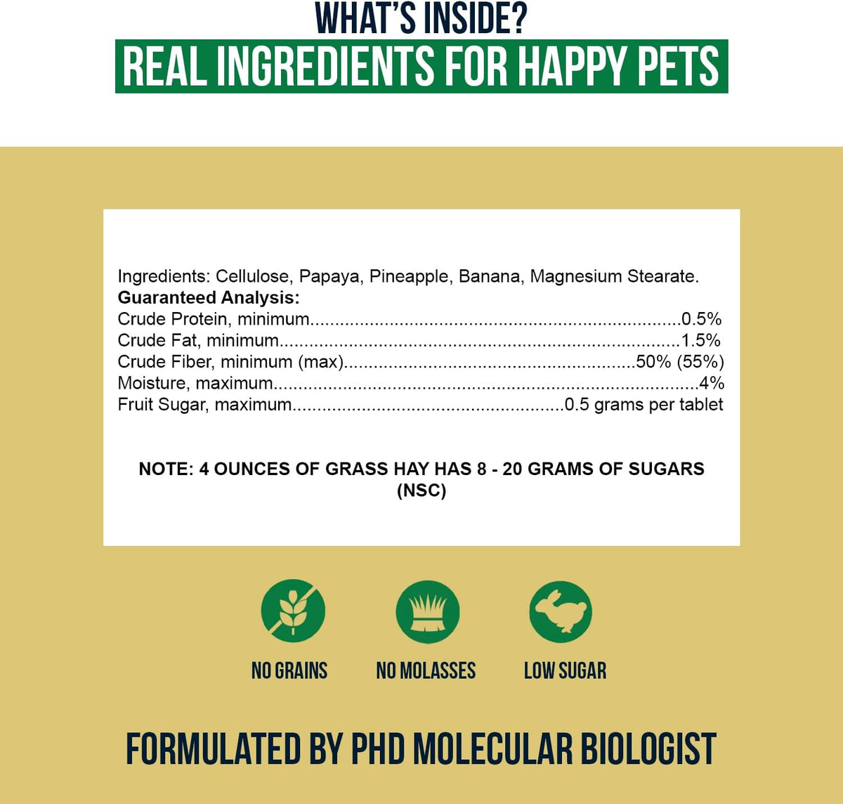 Sherwood Pet Health Snackies for Chinchillas, Rabbits & Guinea Pigs, Grain-Free, Real Fruit, Low