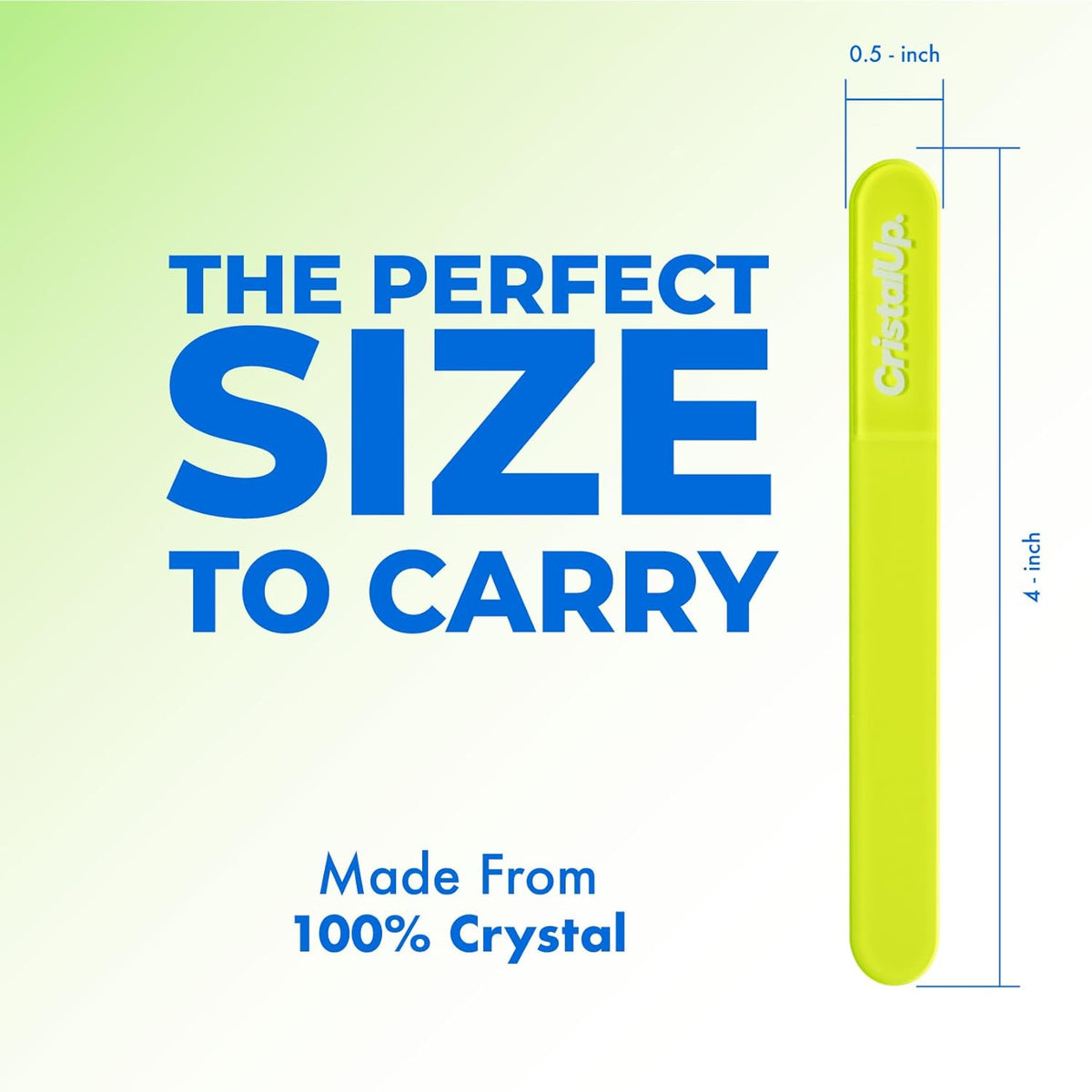 Crystal Nail File 3 in, Glass File Ideal for Purse, Durable, Safe and Gentle on Nails, Perfect for