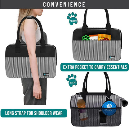 PetAmi Dog Purse Carrier for Small Dogs, Airline Approved Soft Sided Pet Carrier with Pockets