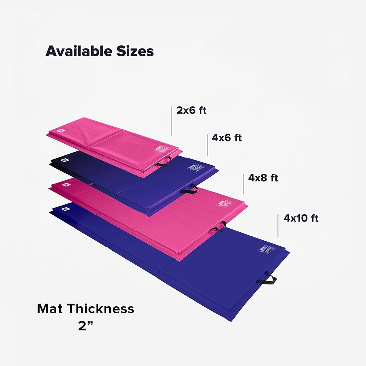We Sell Mats - 4 ft x 8 ft x 2 in Personal Fitness & Exercise Mat for Home Workout - Lightweight