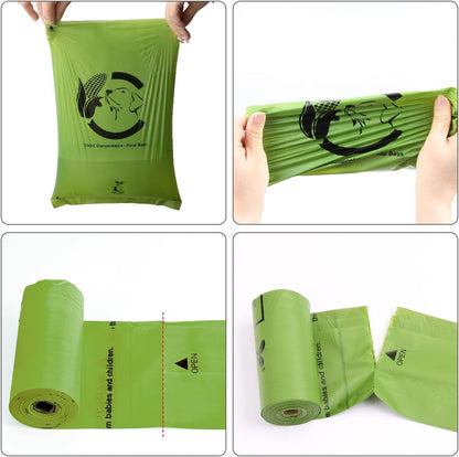 Certified Compostable Dog Poop Bags, 120 Count Landfill Friendly and Leakproof Waste Bags, Easy