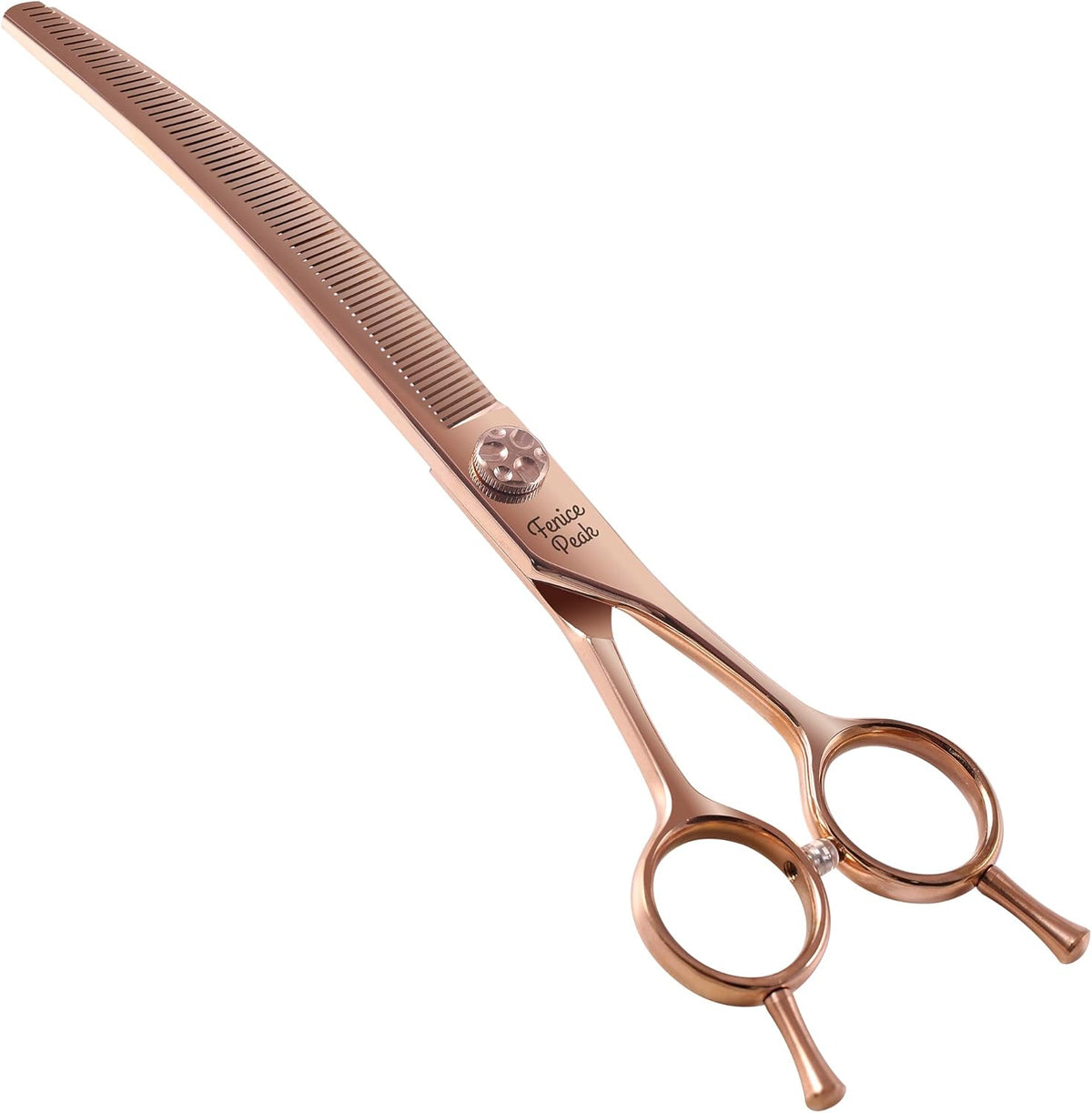 Fenice Peak Professional Dog Grooming Scissors Pet Curved Thinning Shears 7.0'' Extremely Sharp