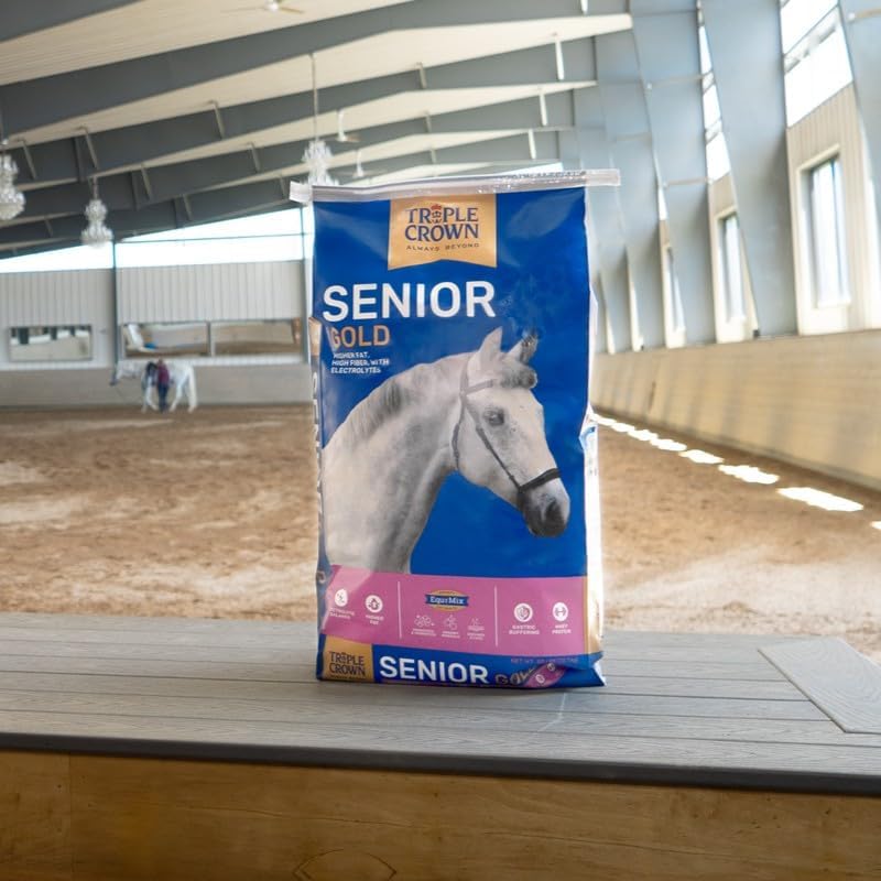 Triple Crown Senior Gold Premium Horse Feed, EquiMix Superior Nutrition, Textured Equine Senior