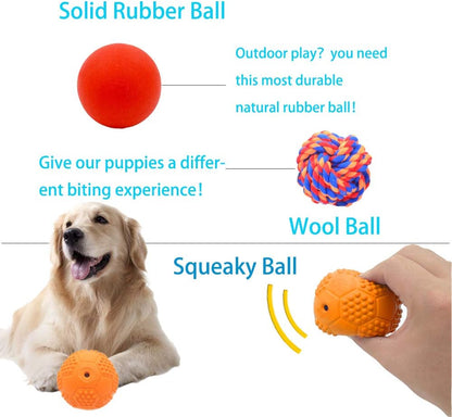 5 Different Functions Interactive Dog Puzzle Toys Balls for Medium Large Dogs, Food Treat