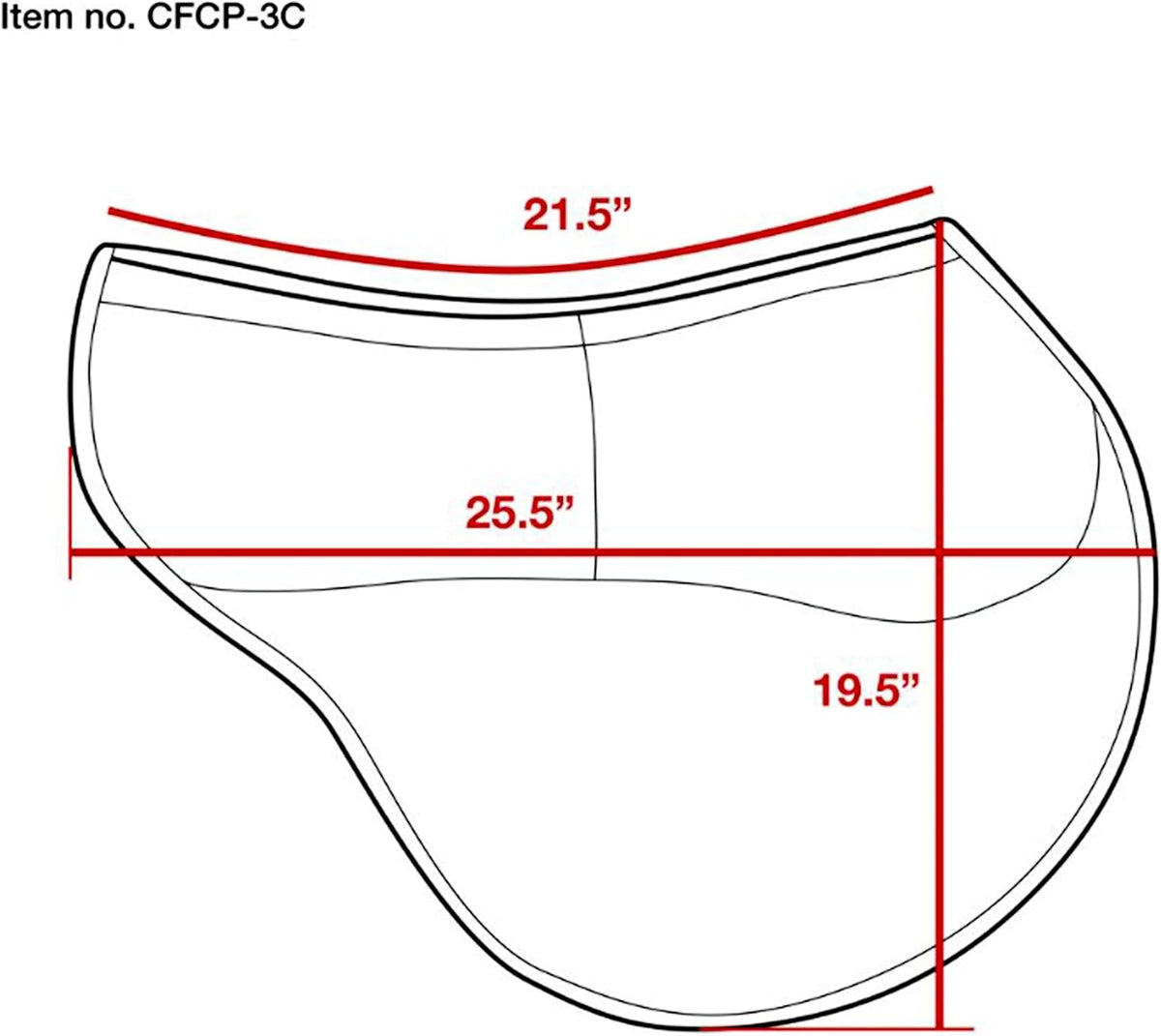 ECP Equine Comfort Products All-Purpose Contoured Correction Saddle Pad with Adjustable Memory Foam