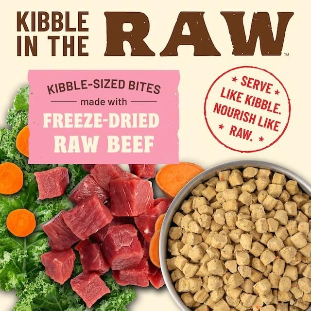 Primal Kibble in The Raw, Freeze Dried Cat Food, Beef, Scoop & Serve, Made with Raw Protein, Whole