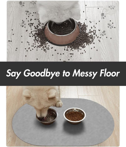 Absorbent Dog Food Mat-Cat Dog Mat for Food and Water Bowl, Quick Dry Pet Food Mat, No Stains Dog