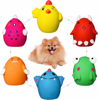 Squeaky Dog Toys for Small Dogs and Medium Breeds, Puppy Small Dog Toys Squeaky Dog Balls 6pcs for