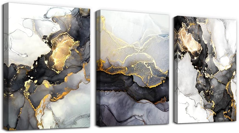 Boho Wall Decor - Abstract Ink Paintings, Framed Wall Art for Living Room, Bedroom & Office - 20" X