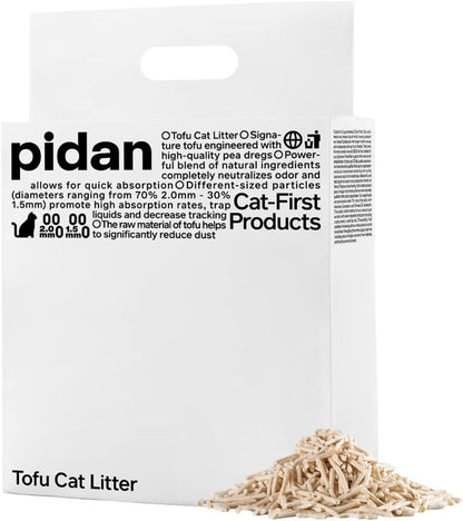 pidan Tofu Cat Litter Clumping,Flushable,Ultra Absorbent and Fast Drying, 100% Natural Ingredients