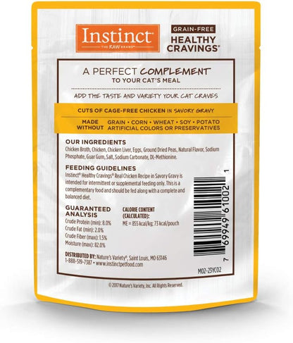 Instinct Healthy Cravings Grain Free Real Chicken Recipe Natural Wet Cat Food Topper by Nature's